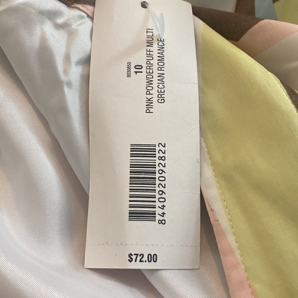Madison Studio Pink Powderpuff Multi Grecian Romance Skirt Spring Easter 10 NWT - Picture 2 of 5